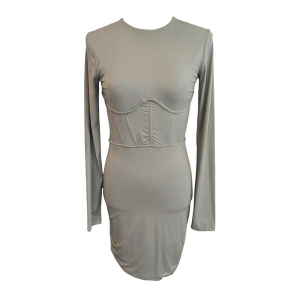 NWT Meshki Green Bodycon Corset Mini Dress Sz Small - Picture 1 of 8